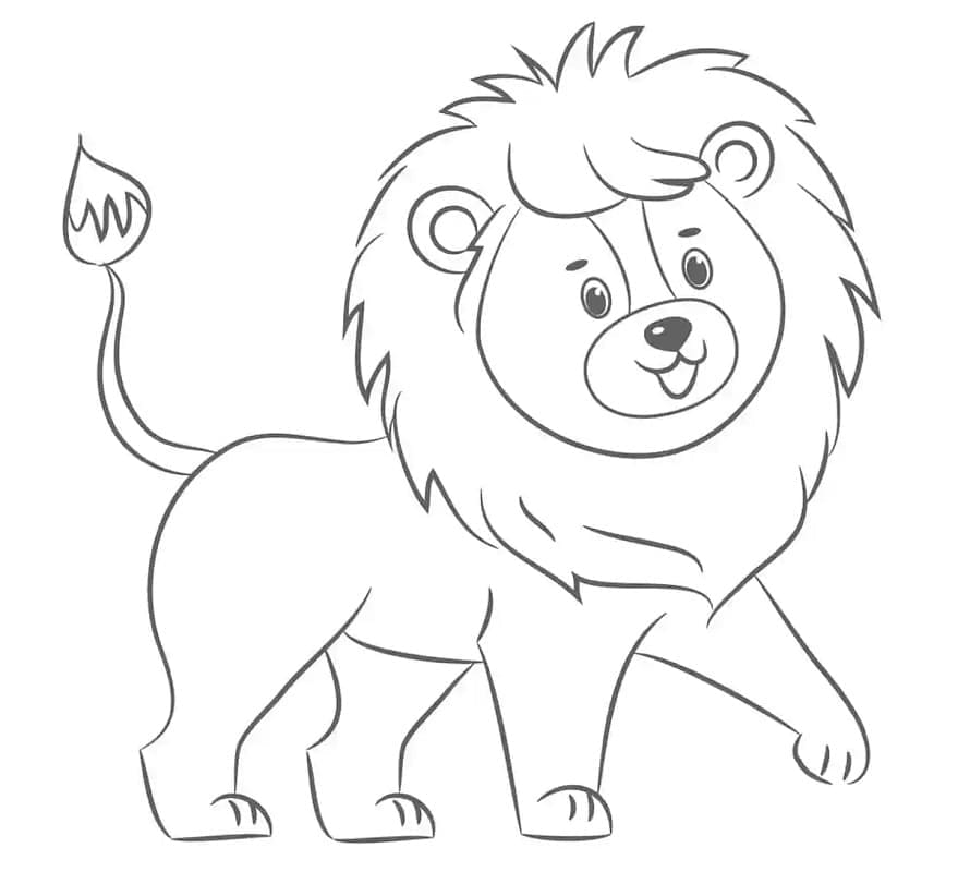 Coloriage Lion #174871 à imprimer gratuitement, extrait de la collection Animaux