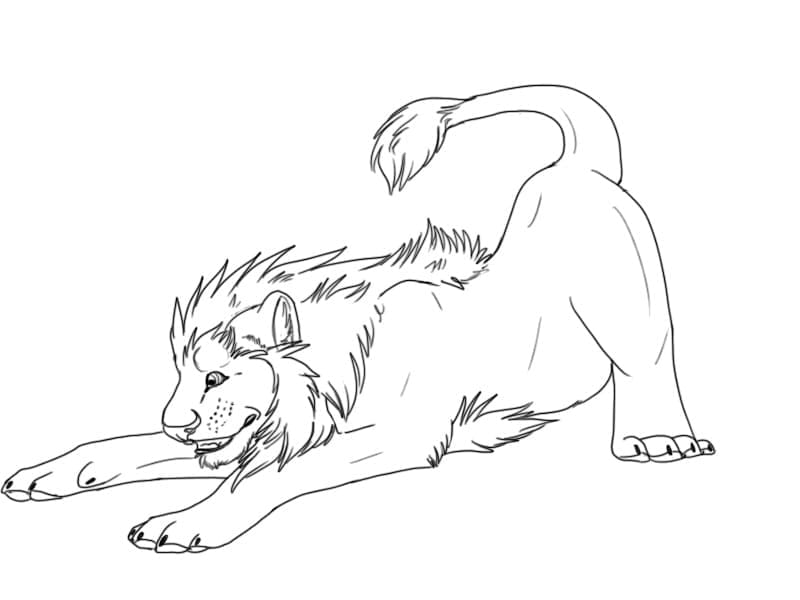 Coloriage gratuit Lion #174881 de la collection Animaux à imprimer