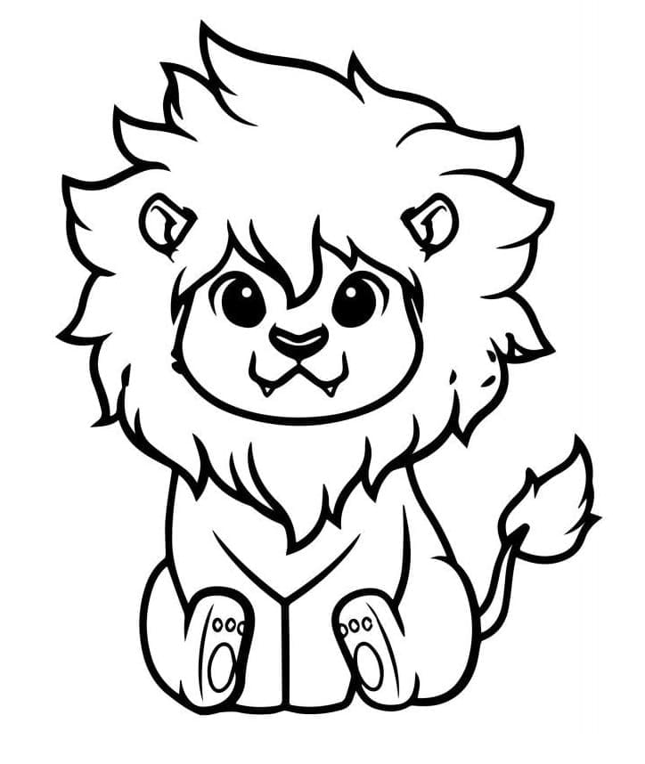 Coloriage gratuit Lion #174891 de la collection Animaux à imprimer