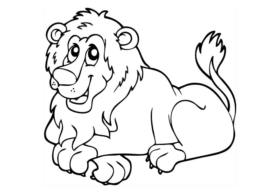 Joli coloriage Lion #174894 de la collection Animaux, prêt à imprimer pour petits et grands Joli coloriage Lion #174894 de la collection Animaux, prêt à imprimer pour petits et grands