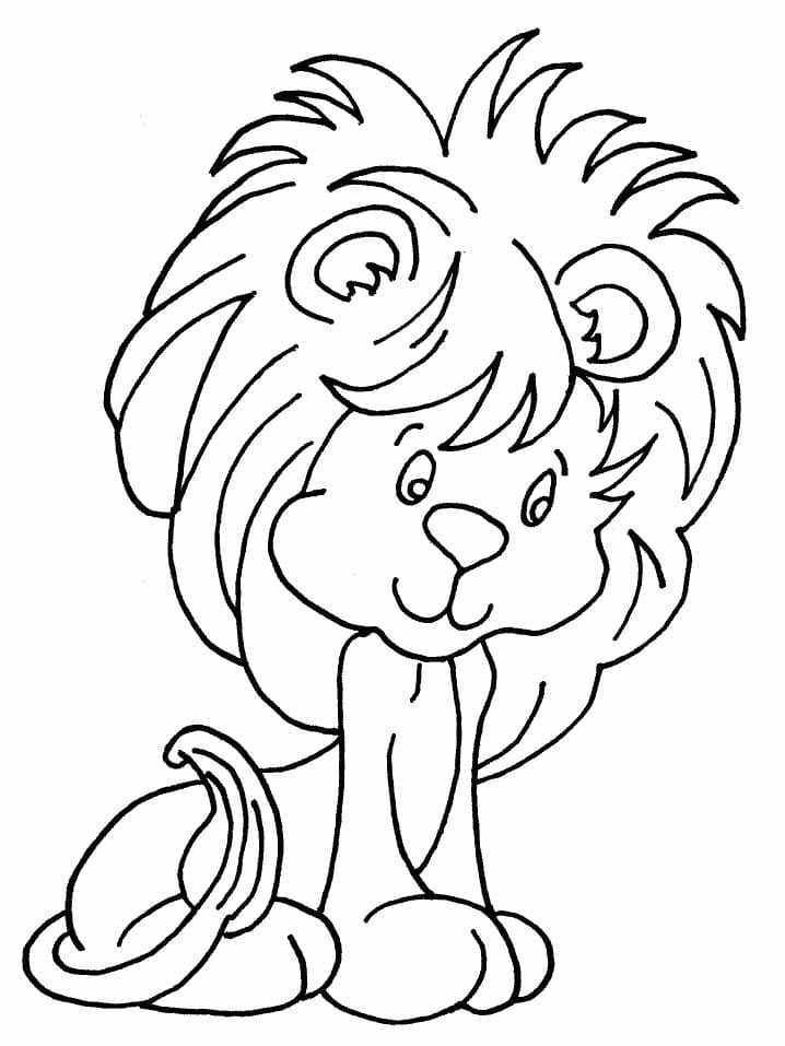 Coloriage gratuit Lion #174899 de la collection Animaux à imprimer