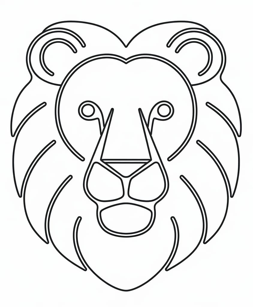 Coloriage imprimable Lion #218691 de la collection Animaux à colorier aux crayons