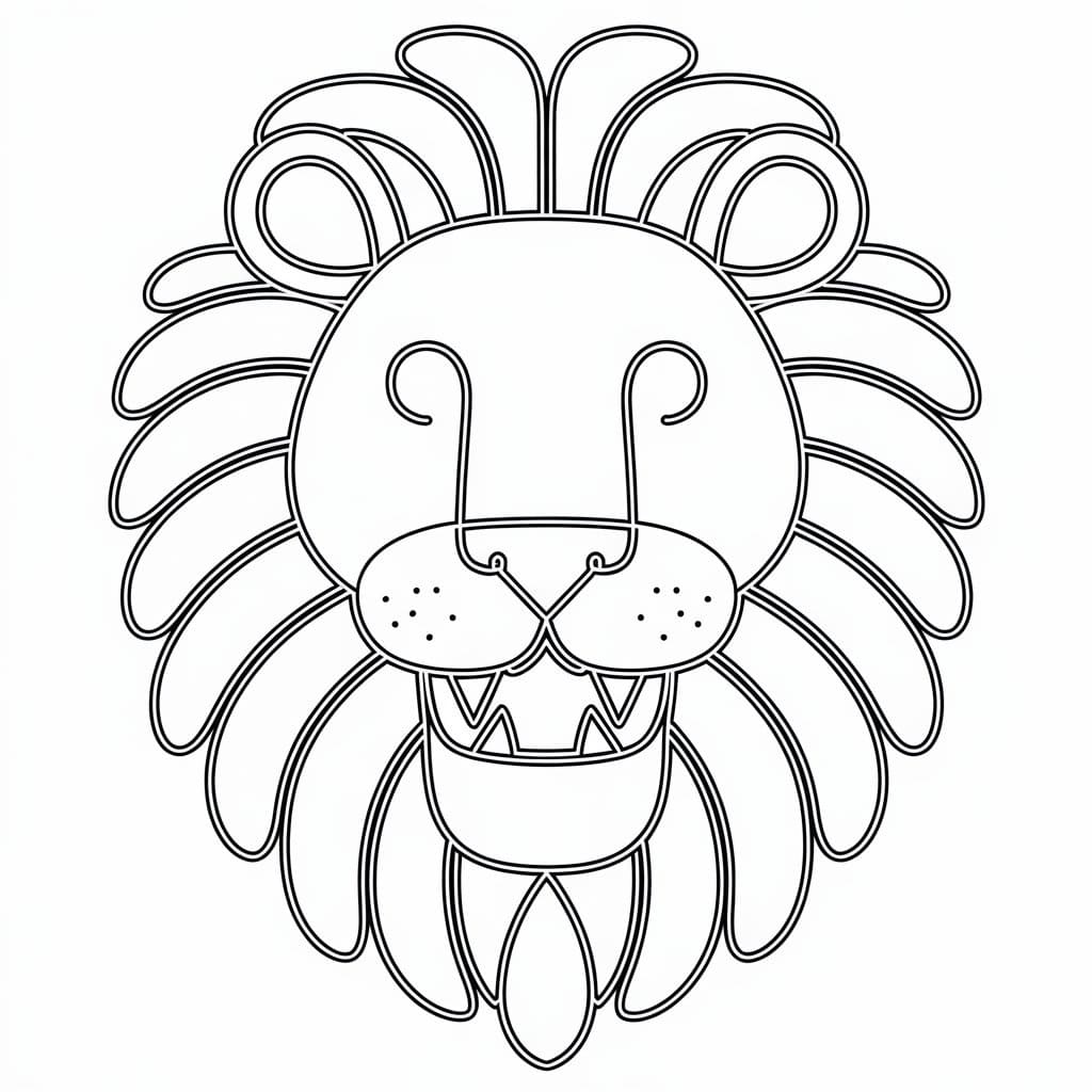 Coloriage Lion #218698 à imprimer gratuitement, extrait de la collection Animaux