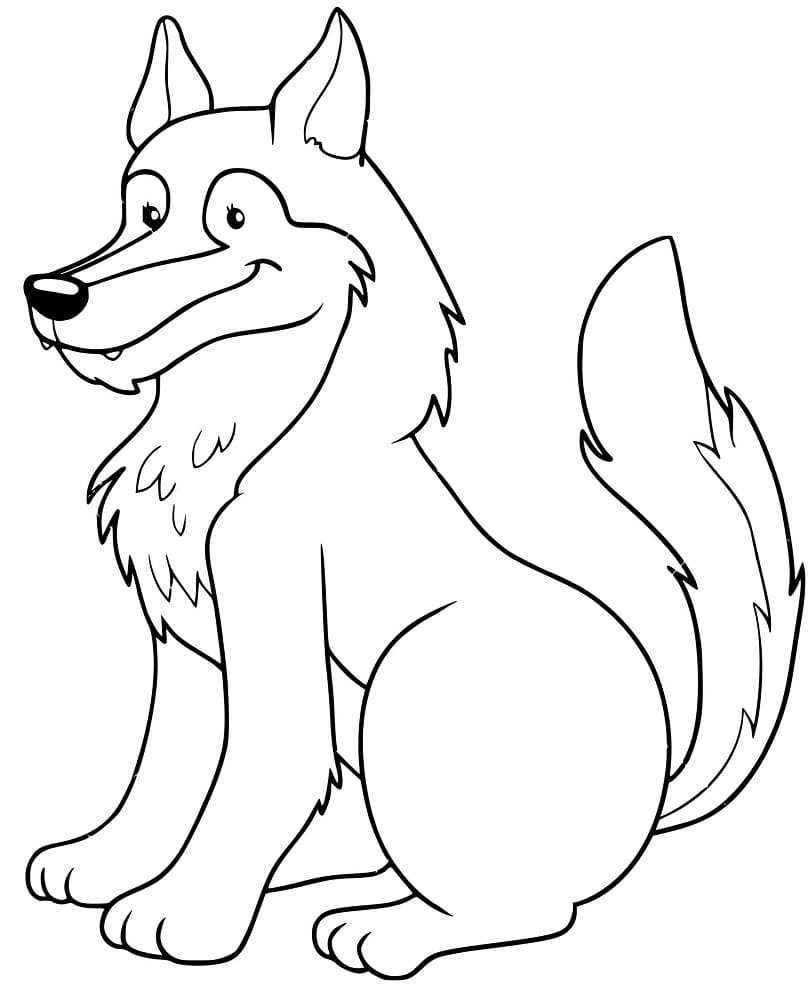 Coloriage gratuit Loup #175259 de la collection Animaux à imprimer