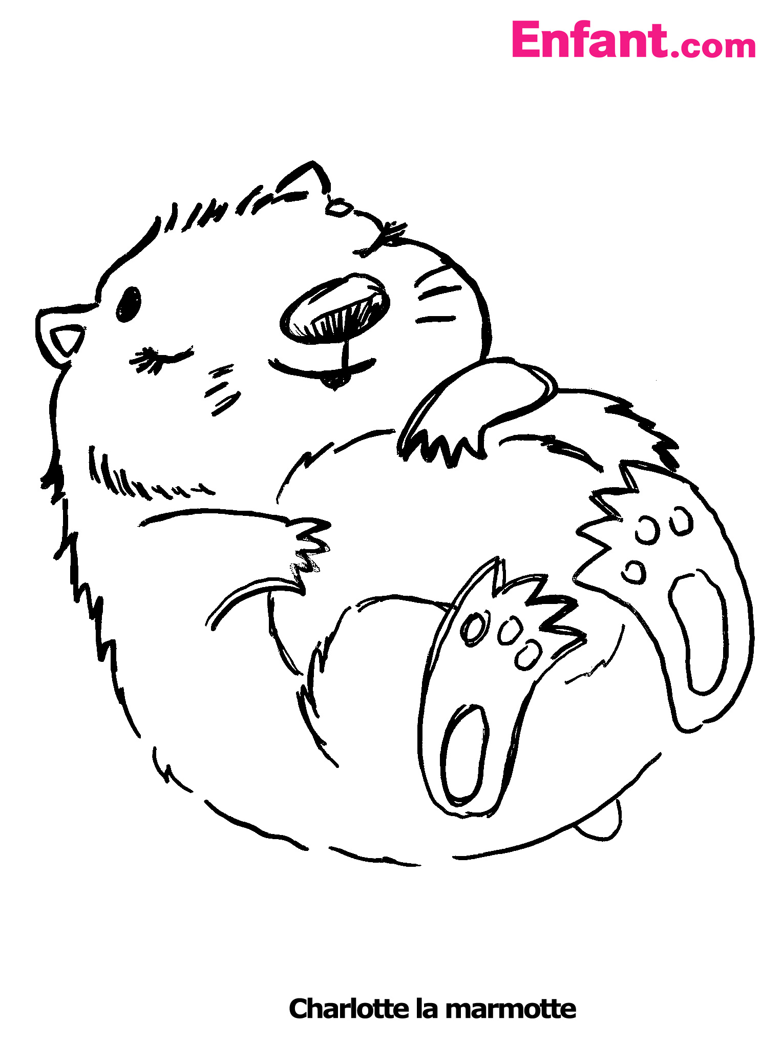 Dessin à colorier: Marmotte (Animaux) #10893 - Coloriages à Imprimer Gratuits