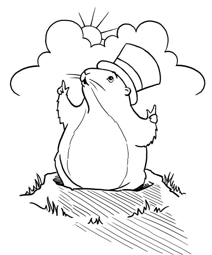 Dessin à colorier: Marmotte (Animaux) #10928 - Coloriages à Imprimer Gratuits