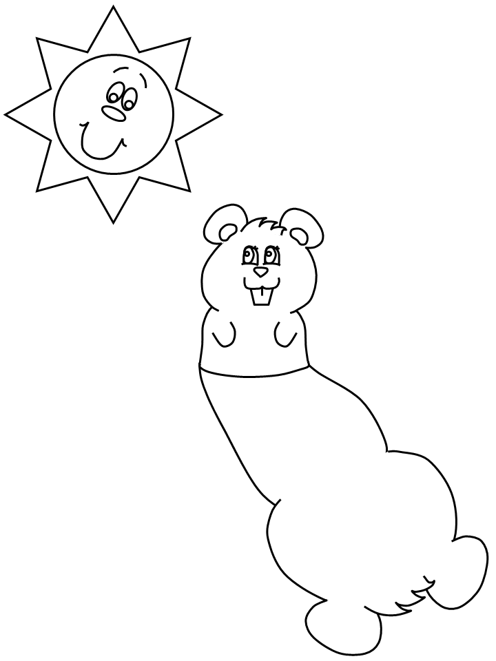 Dessin à colorier: Marmotte (Animaux) #10938 - Coloriages à Imprimer Gratuits