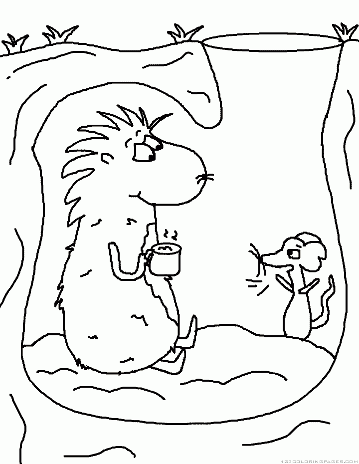 Dessin à colorier: Marmotte (Animaux) #10956 - Coloriages à Imprimer Gratuits
