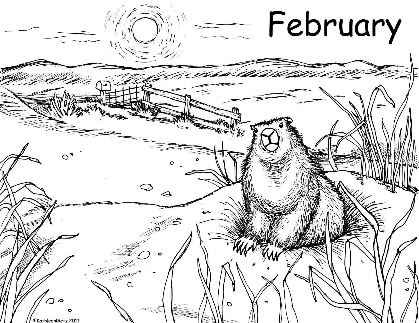 Dessin à colorier: Marmotte (Animaux) #10996 - Coloriages à Imprimer Gratuits