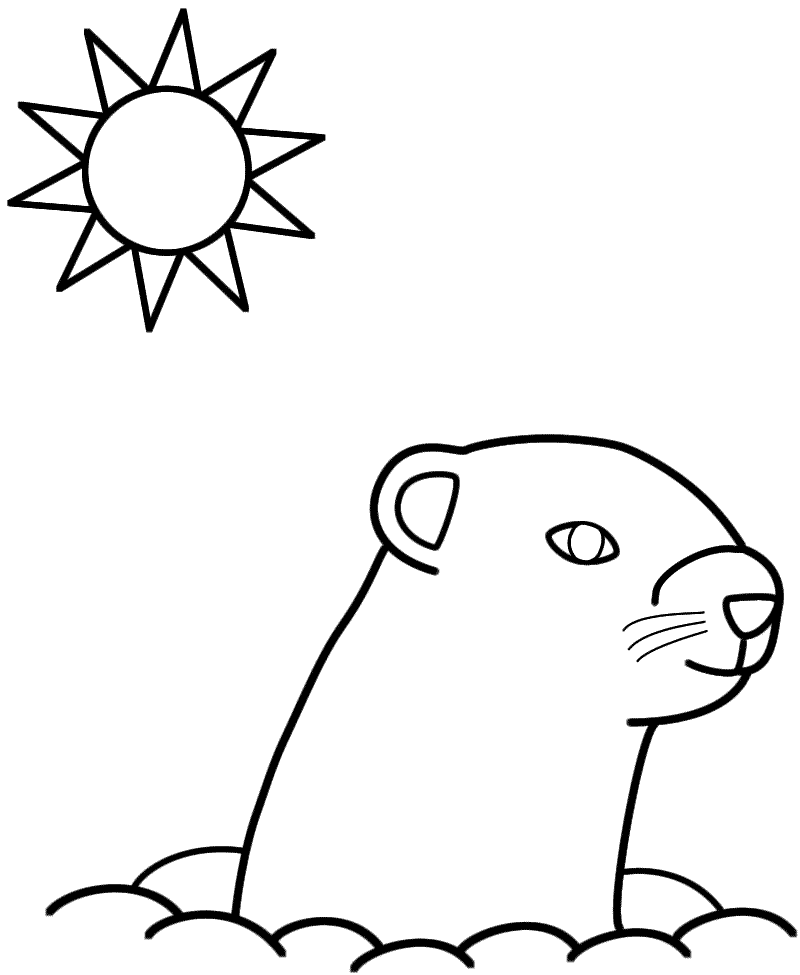 Dessin à colorier: Marmotte (Animaux) #10997 - Coloriages à Imprimer Gratuits