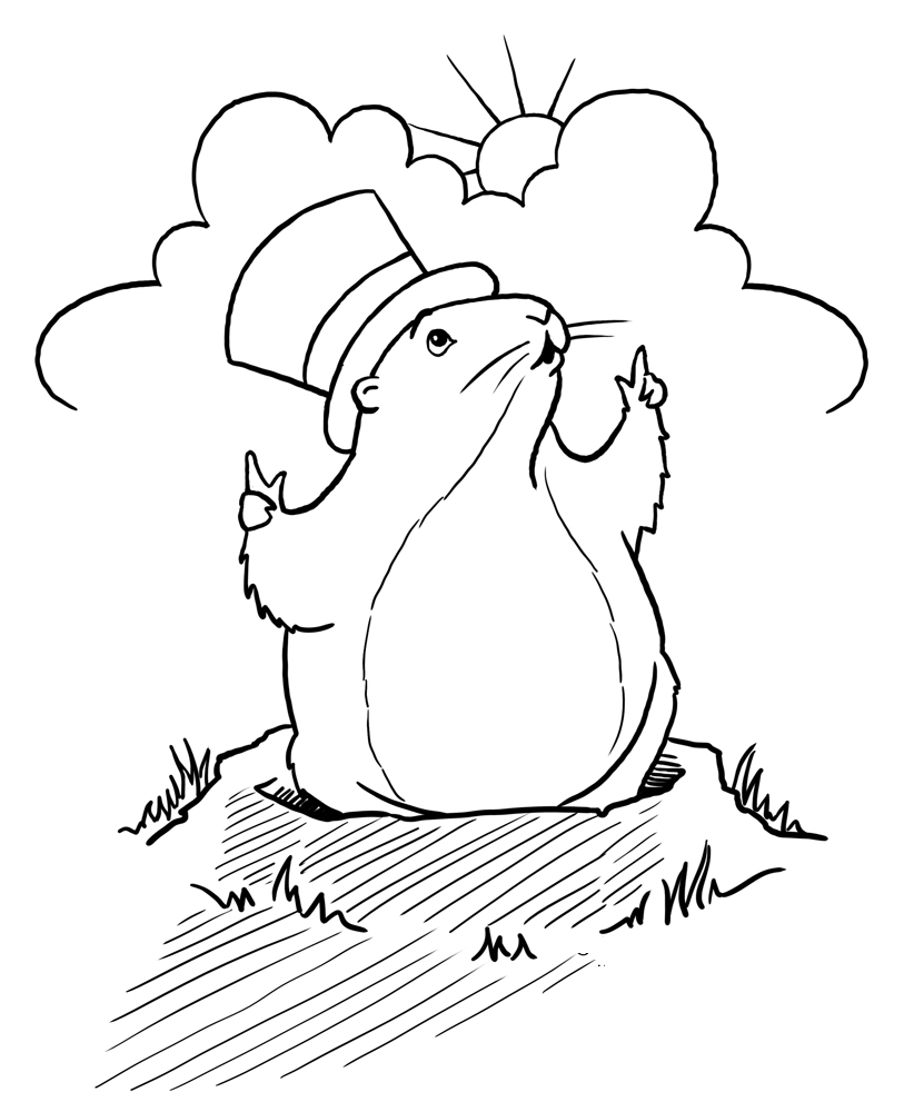 Dessin à colorier: Marmotte (Animaux) #11012 - Coloriages à Imprimer Gratuits