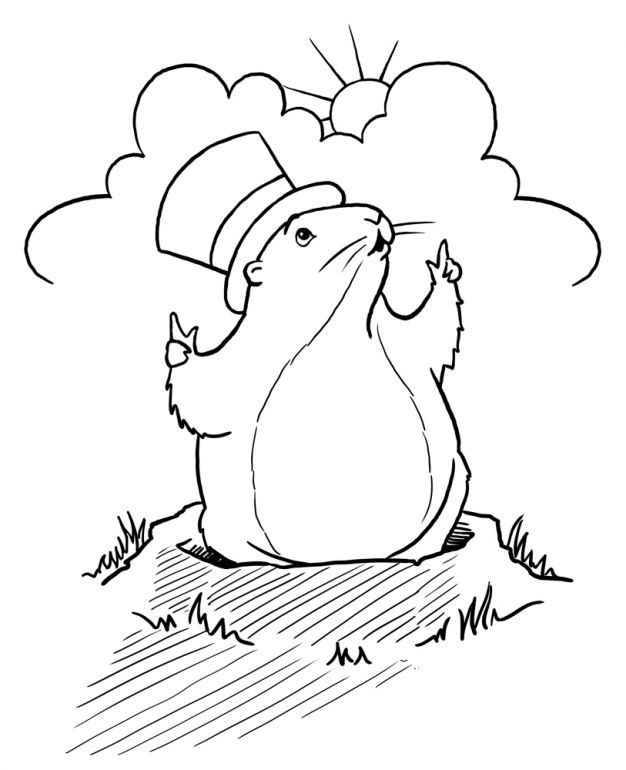 Dessin à colorier: Marmotte (Animaux) #11037 - Coloriages à Imprimer Gratuits