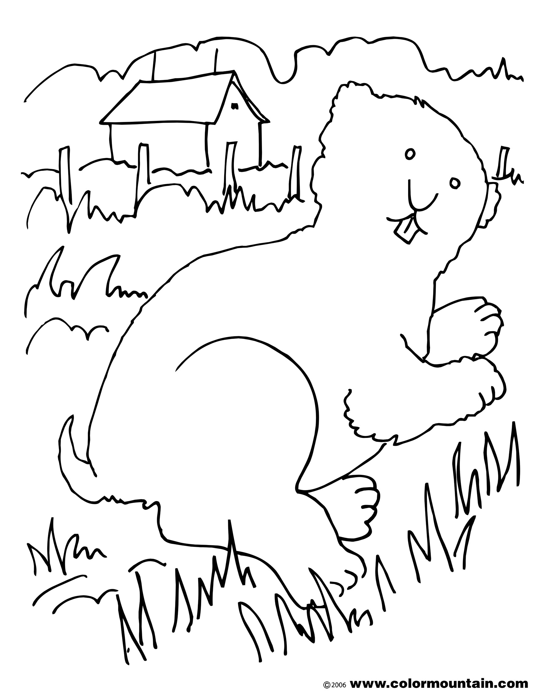 Dessin à colorier: Marmotte (Animaux) #11065 - Coloriages à Imprimer Gratuits
