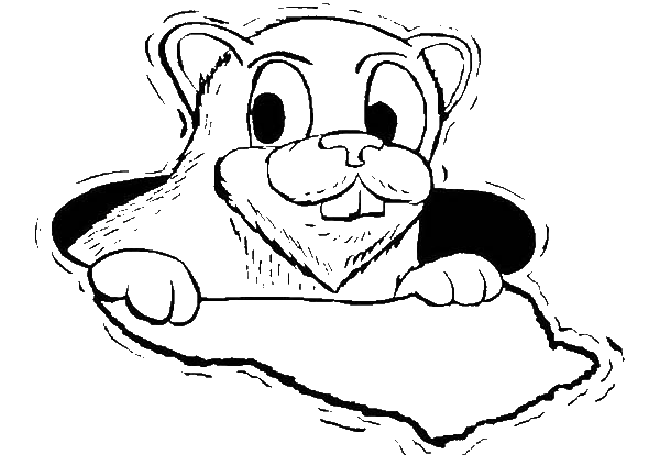 Dessin à colorier: Marmotte (Animaux) #11074 - Coloriages à Imprimer Gratuits
