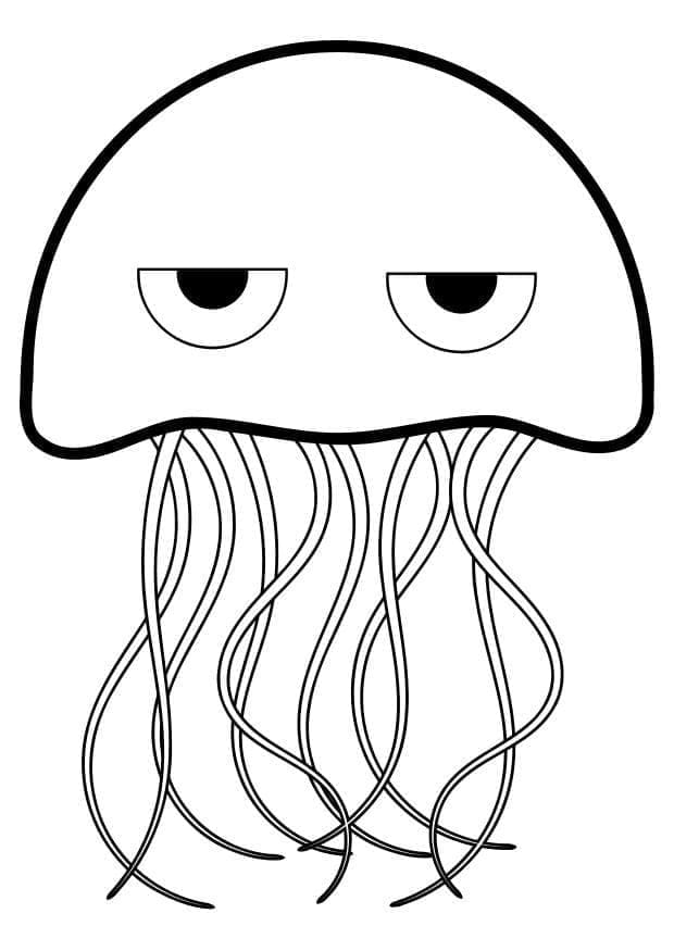 Coloriage gratuit Méduse #208808 de la collection Animaux à imprimer
