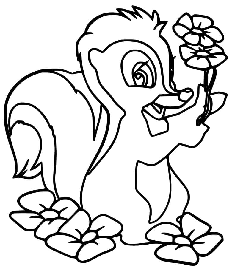 Coloriage gratuit Moufette #205284 de la collection Animaux à imprimer