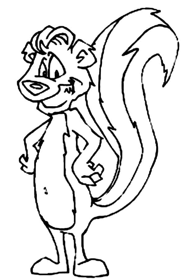 Coloriage gratuit Moufette #205294 de la collection Animaux à imprimer