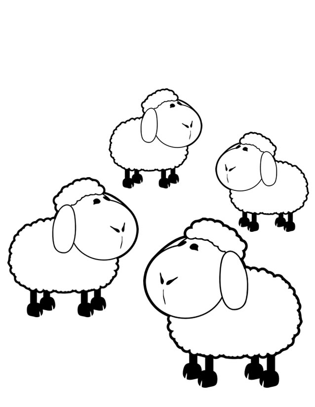 Dessin à colorier: Mouton (Animaux) #11444 - Coloriages à Imprimer Gratuits