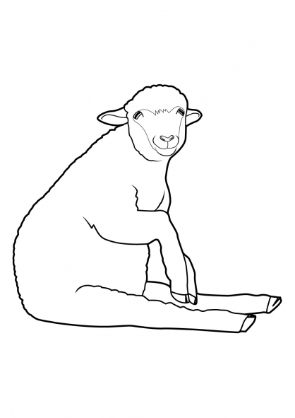 Dessin à colorier: Mouton (Animaux) #11492 - Coloriages à Imprimer Gratuits
