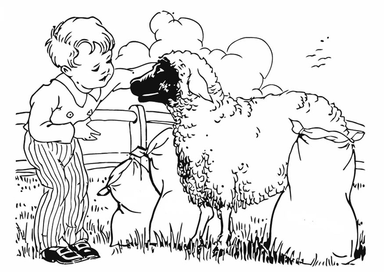 Dessin à colorier: Mouton (Animaux) #11495 - Coloriages à Imprimer Gratuits