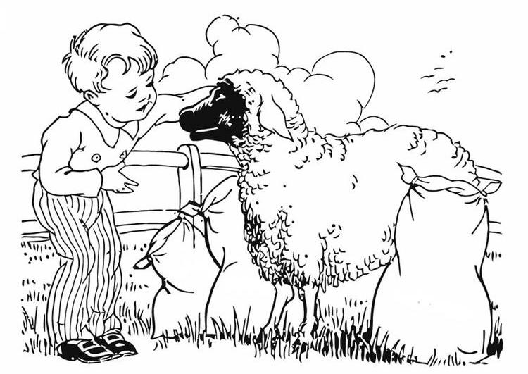 Dessin à colorier: Mouton (Animaux) #11497 - Coloriages à Imprimer Gratuits