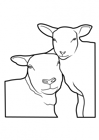 Dessin à colorier: Mouton (Animaux) #11514 - Coloriages à Imprimer Gratuits