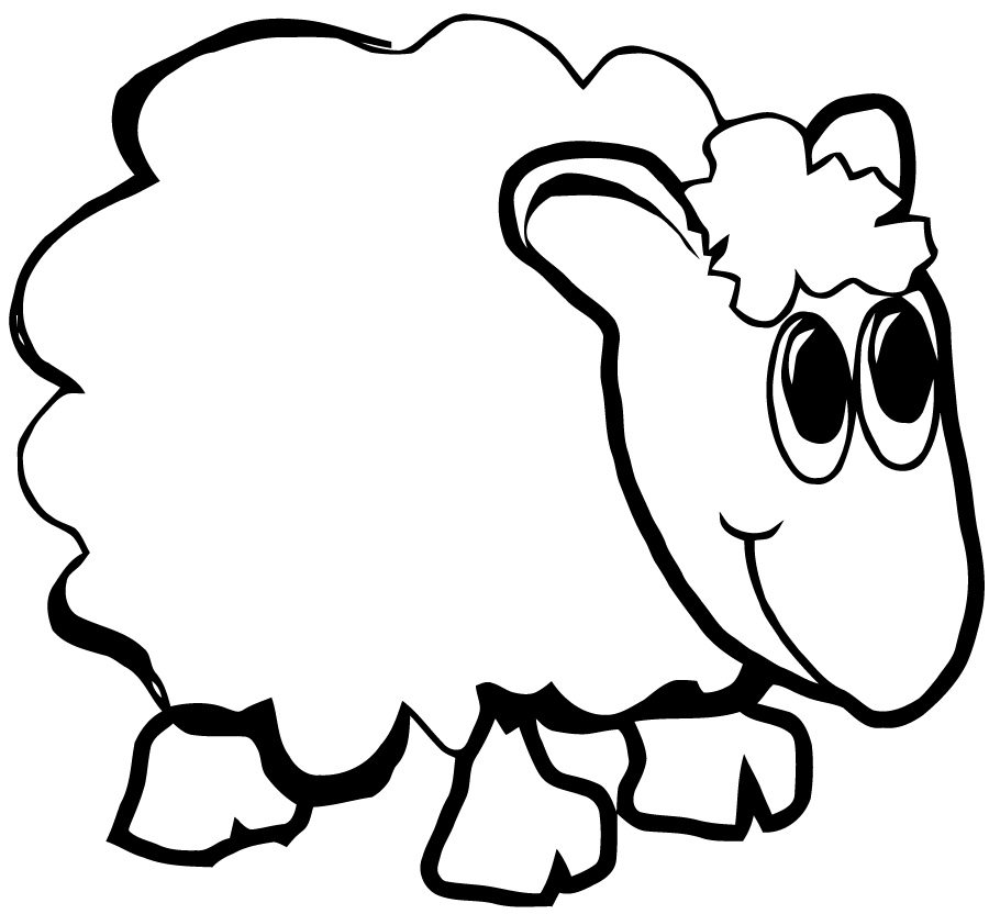 Dessin à colorier: Mouton (Animaux) #11543 - Coloriages à Imprimer Gratuits