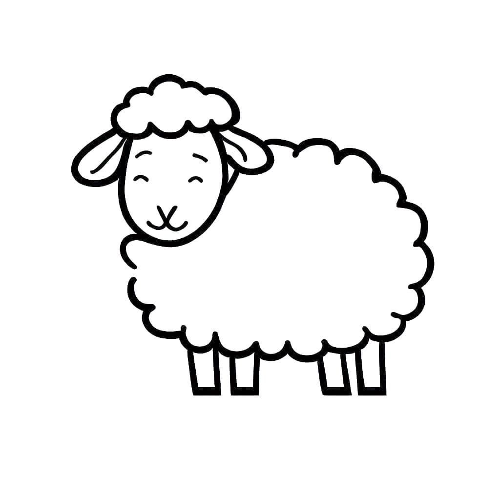 Coloriage gratuit Mouton #198626 de la collection Animaux à imprimer