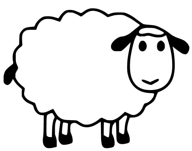 Coloriage imprimable Mouton #198657 de la collection Animaux à colorier aux crayons
