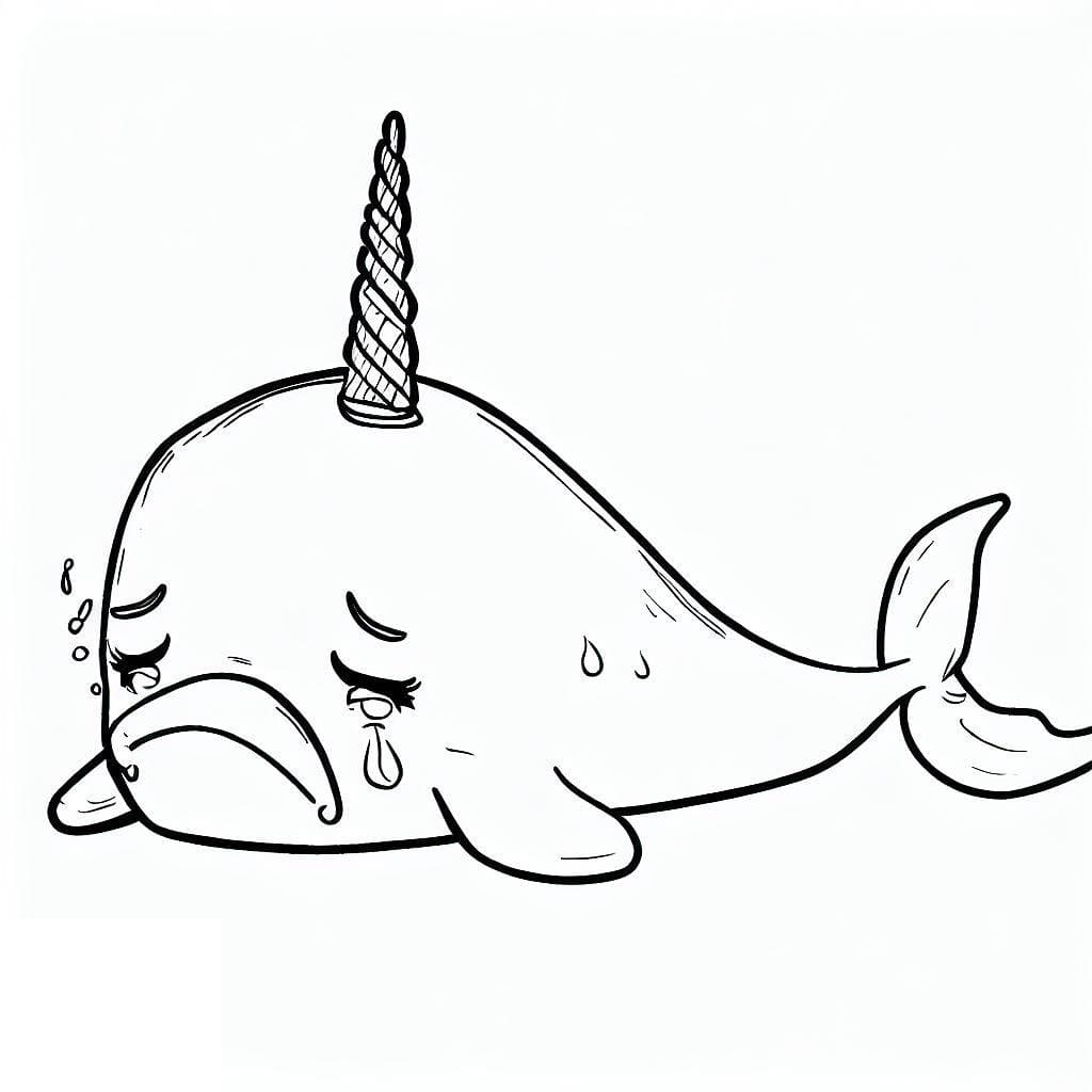 Coloriage gratuit Narval #186636 de la collection Animaux à imprimer