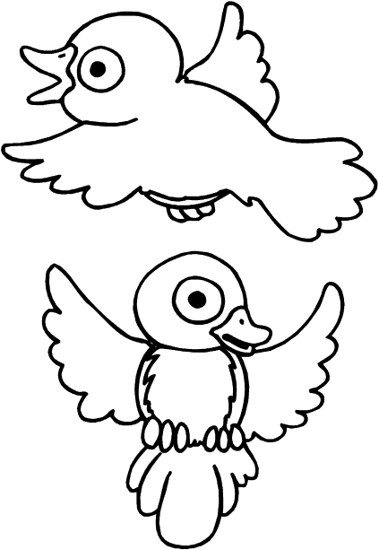 Dessin à colorier: Oiseaux (Animaux) #11912 - Coloriages à Imprimer Gratuits