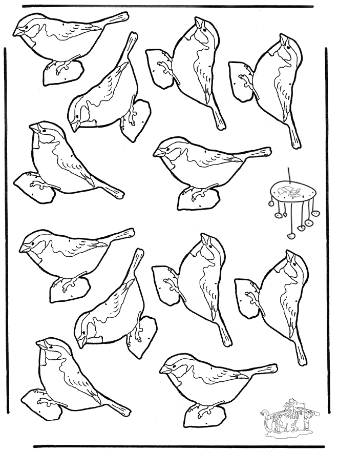 Dessin à colorier: Oiseaux (Animaux) #11989 - Coloriages à Imprimer Gratuits