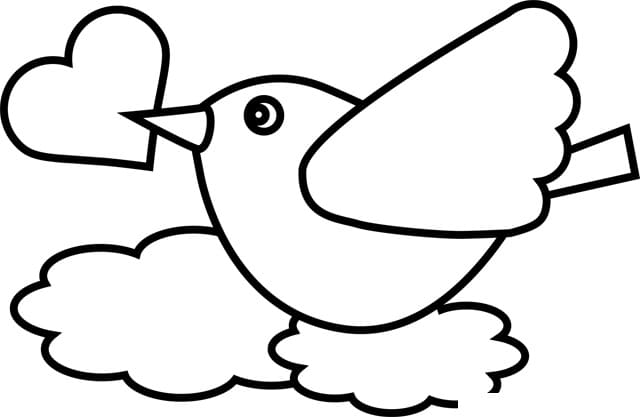Illustration au trait Oiseaux #174997 de la collection Animaux à colorier gratuitement