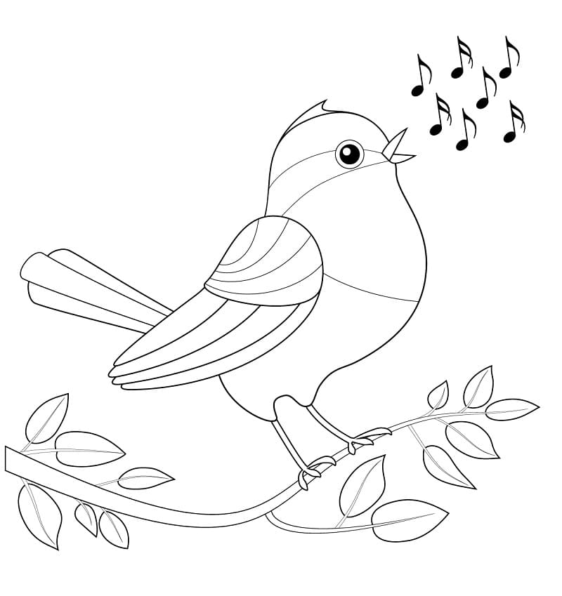 Coloriage Oiseaux #175017 à imprimer gratuitement, extrait de la collection Animaux