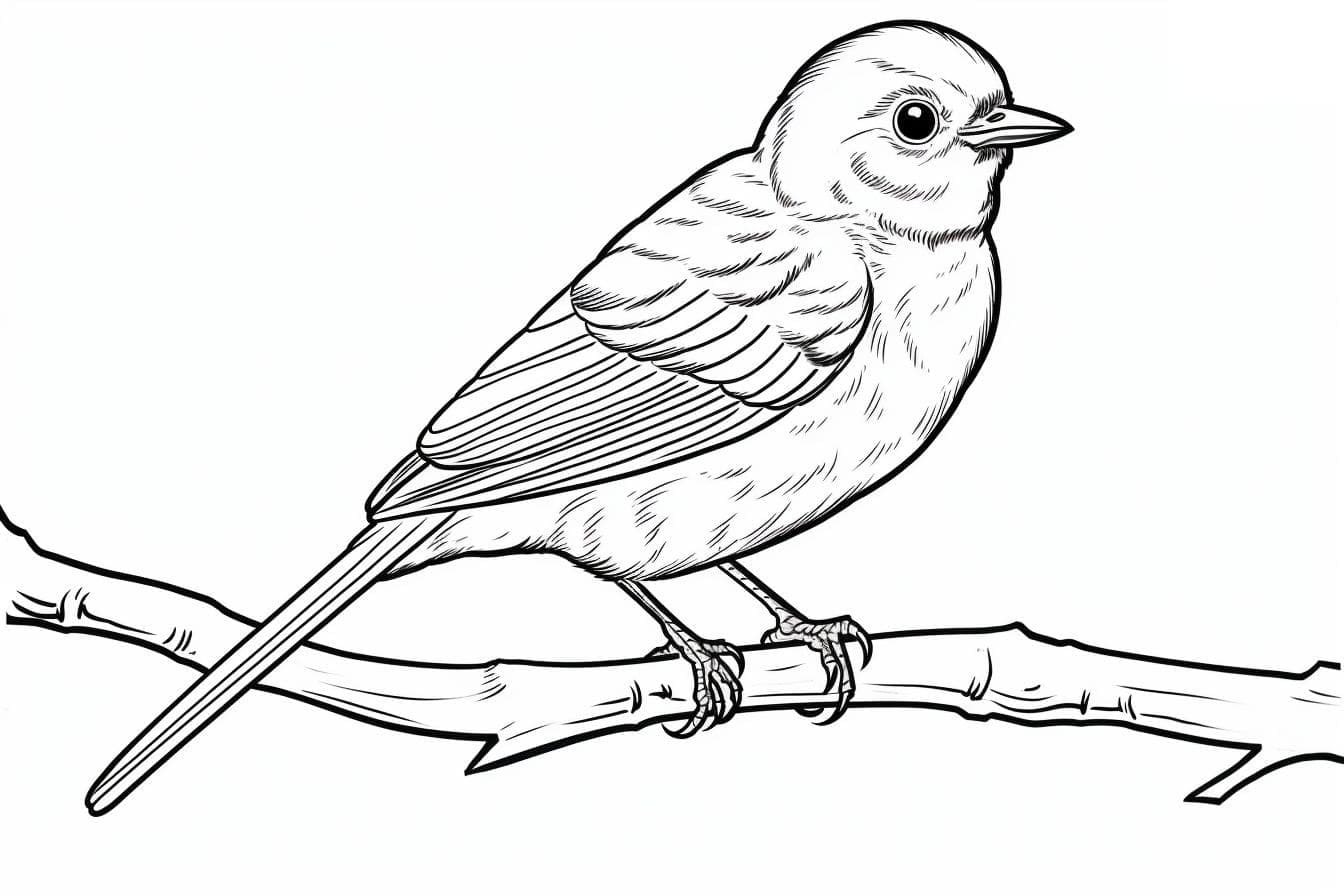 Dessin Oiseaux #215823 à colorier de la série Animaux, gratuit à télécharger et imprimer