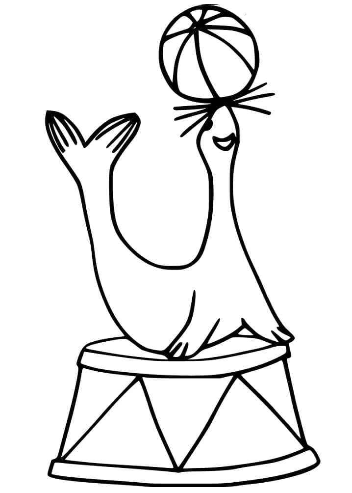 Dessin à colorier: Otarie (Animaux) #192530 - Coloriages à Imprimer Gratuits