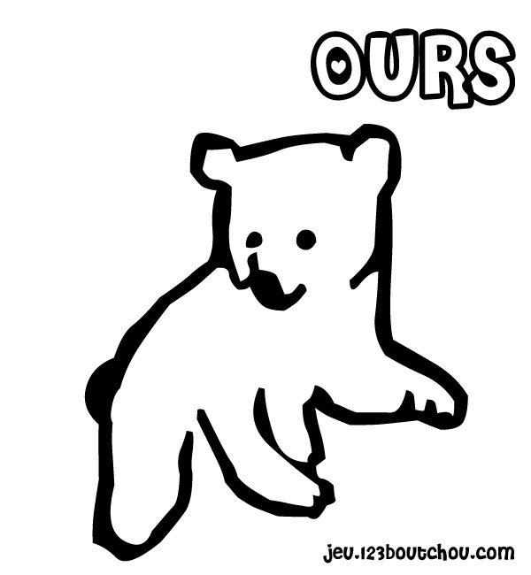 Dessin à colorier: Ours (Animaux) #12210 - Coloriages à imprimer