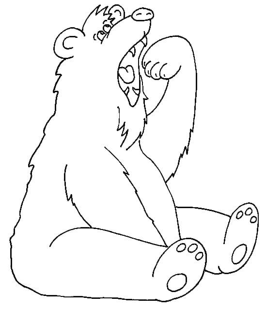 Illustration au trait Ours #180709 de la collection Animaux à colorier gratuitement