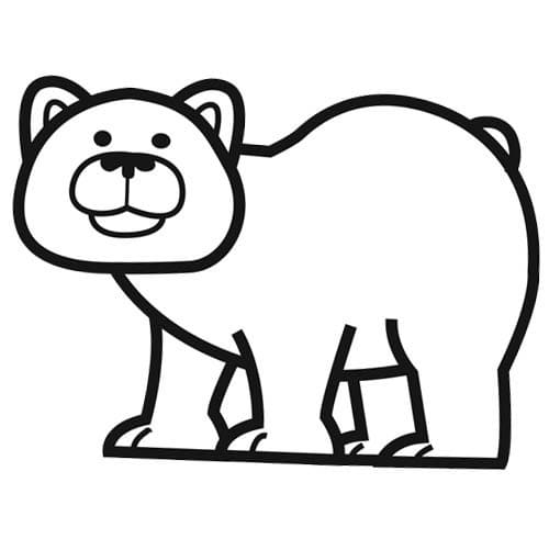 Coloriage gratuit pour enfants et adultes Ours #180713, collection Animaux