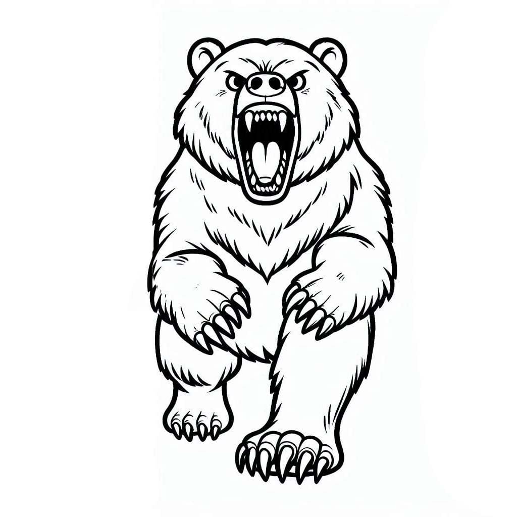 Coloriage gratuit Ours #217190 de la collection Animaux à imprimer