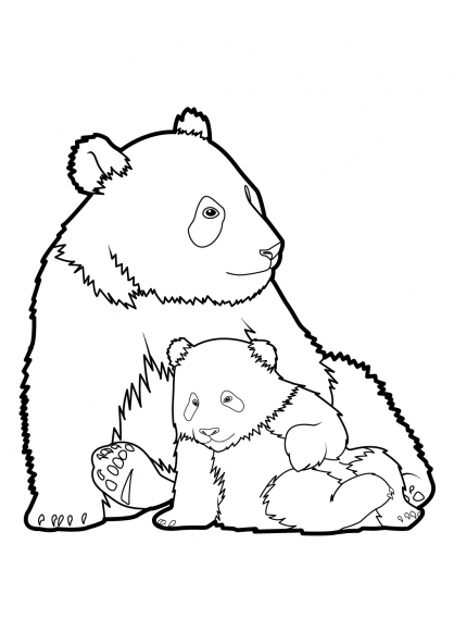 Dessin à colorier: Panda (Animaux) #12454 - Coloriages à Imprimer Gratuits