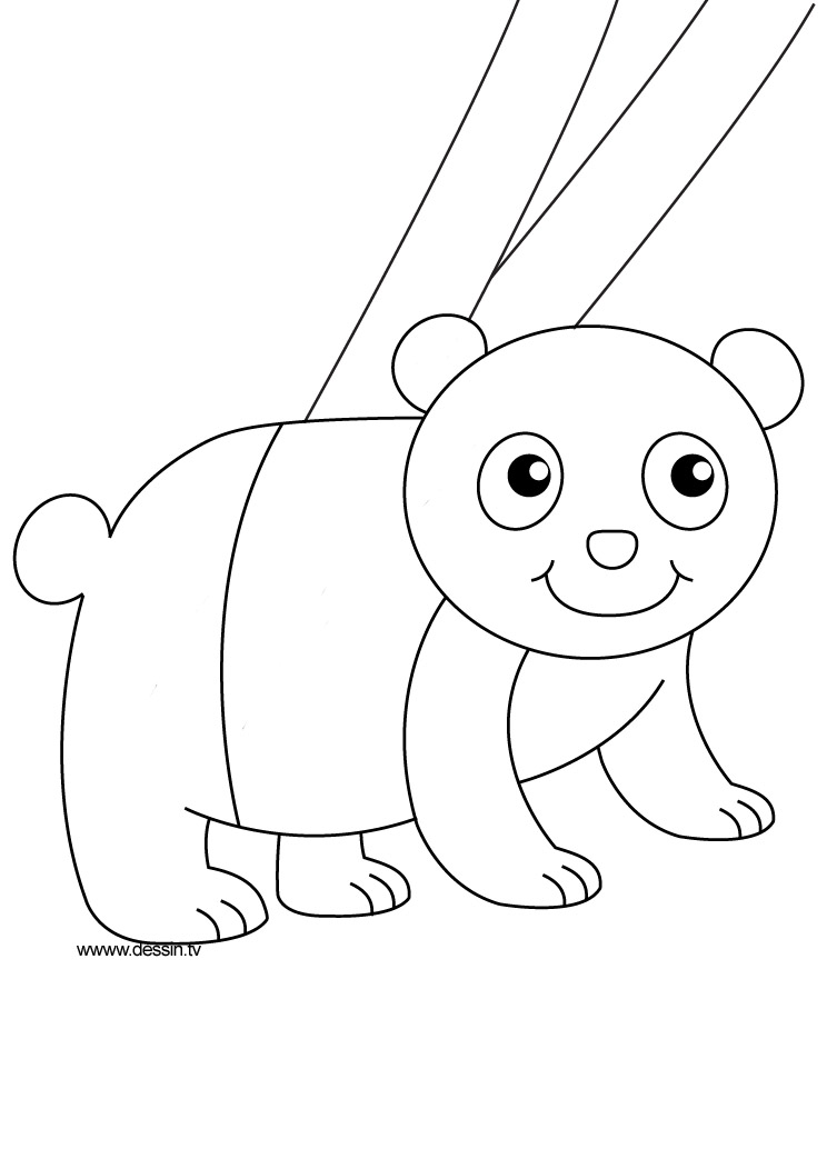 Dessin à colorier: Panda (Animaux) #12487 - Coloriages à Imprimer Gratuits