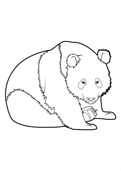 Dessin à colorier: Panda (Animaux) #12509 - Coloriages à Imprimer Gratuits