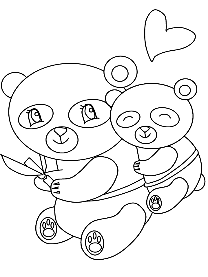 Dessin à colorier: Panda (Animaux) #12520 - Coloriages à Imprimer Gratuits