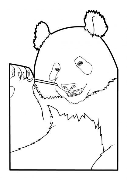 Dessin à colorier: Panda (Animaux) #12579 - Coloriages à Imprimer Gratuits