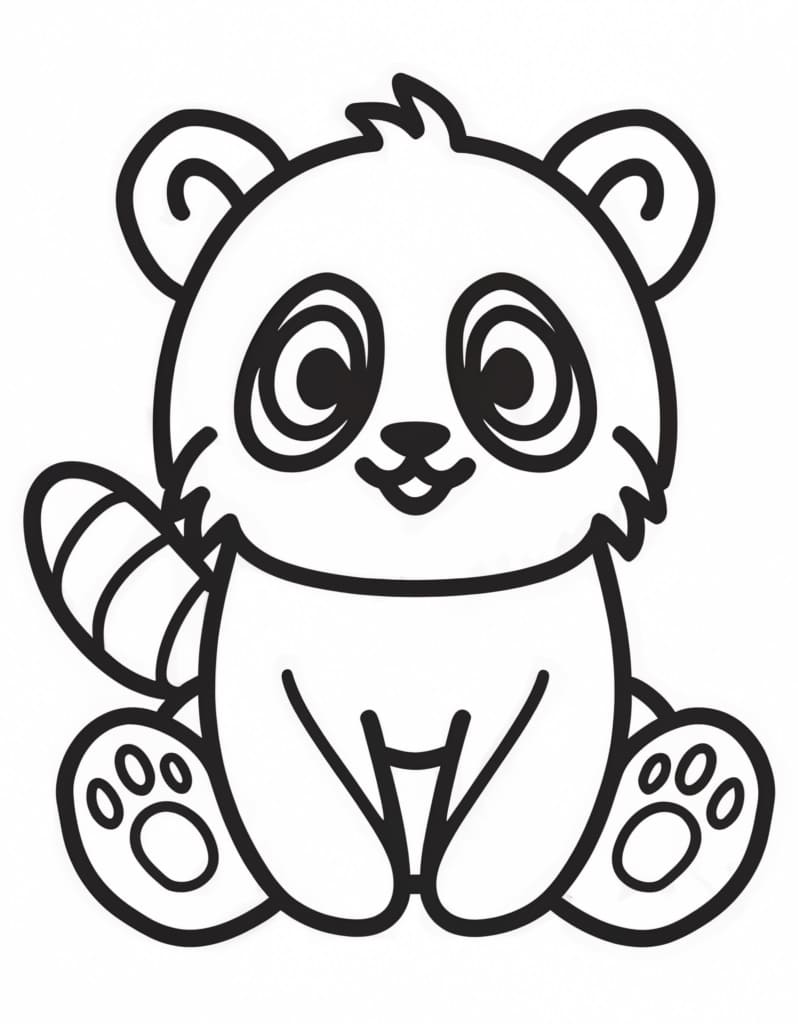 Coloriages Panda Roux – Dessins à colorier – Coloriages à Imprimer