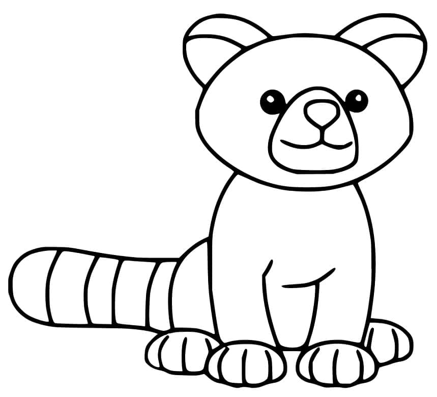 Coloriage gratuit Panda Roux #212069 de la collection Animaux à imprimer Coloriage gratuit Panda Roux #212069 de la collection Animaux à imprimer