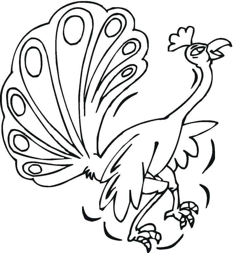 Coloriage Paon #197609 à imprimer gratuitement, extrait de la collection Animaux