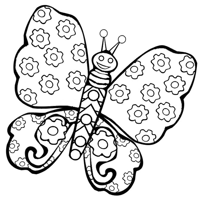 Dessin à colorier: Papillon (Animaux) #15690 - Coloriages à Imprimer Gratuits