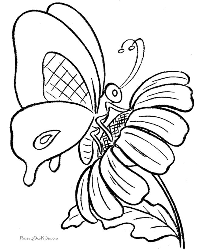 Dessin à colorier: Papillon (Animaux) #15732 - Coloriages à Imprimer Gratuits